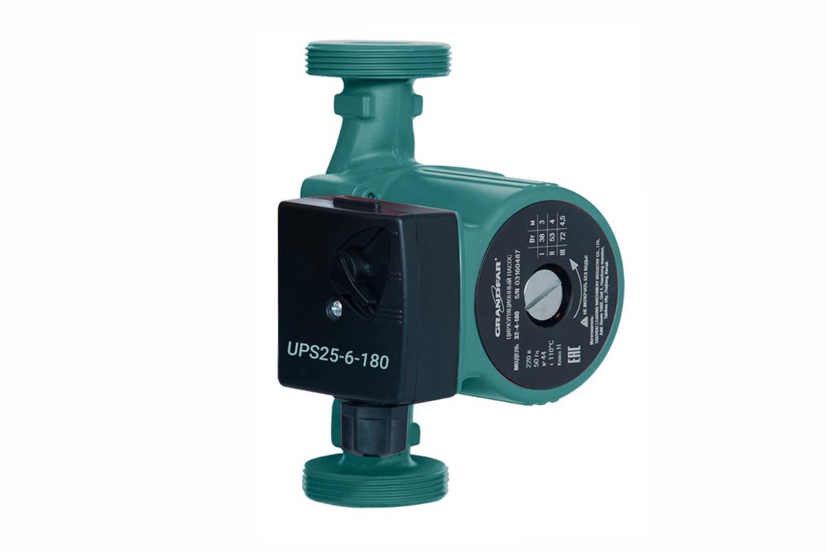 Циркуляционный насос GRANDFAR UPS25-6-180, 46/67/93 Вт